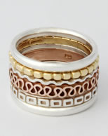 Stacking Ring in mixed metals
